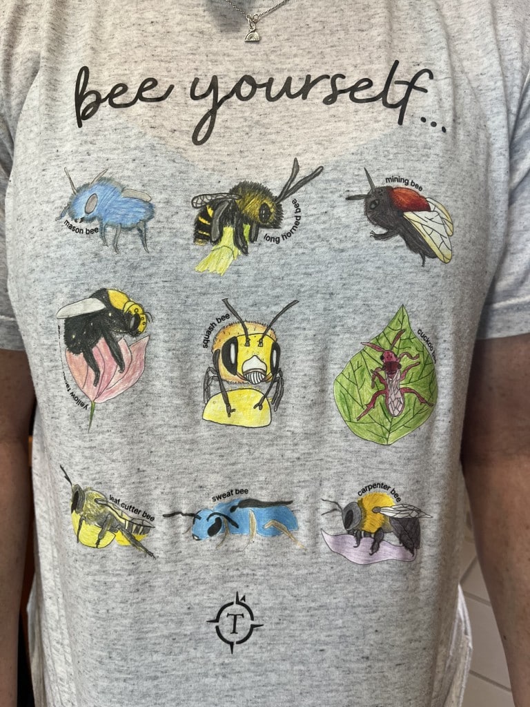 Gray 'Bee yourself' T-shirt